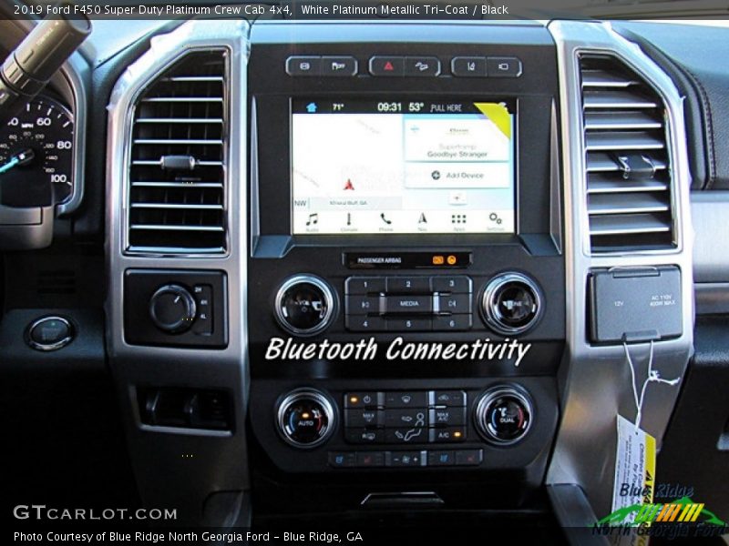 White Platinum Metallic Tri-Coat / Black 2019 Ford F450 Super Duty Platinum Crew Cab 4x4