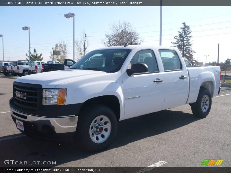 Summit White / Dark Titanium 2009 GMC Sierra 1500 Work Truck Crew Cab 4x4