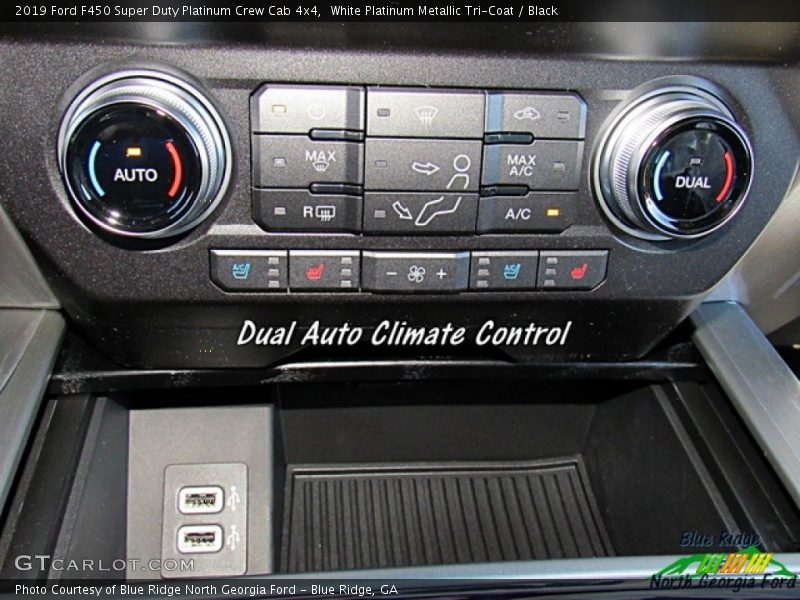 White Platinum Metallic Tri-Coat / Black 2019 Ford F450 Super Duty Platinum Crew Cab 4x4