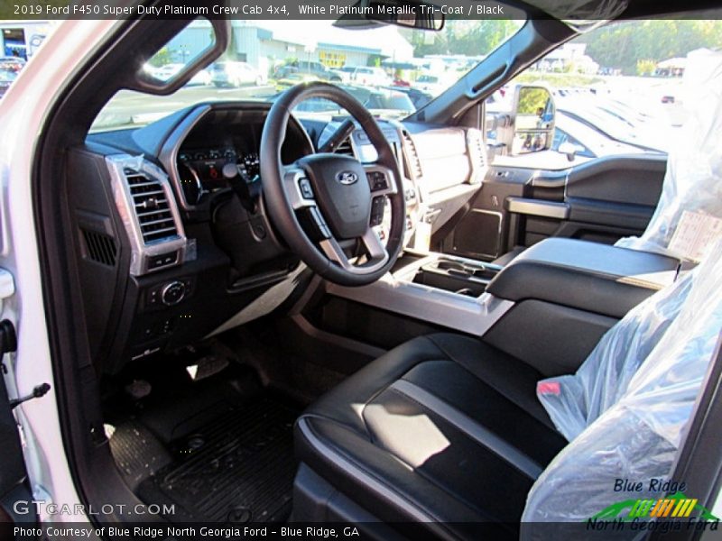 White Platinum Metallic Tri-Coat / Black 2019 Ford F450 Super Duty Platinum Crew Cab 4x4