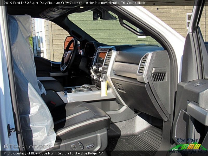 White Platinum Metallic Tri-Coat / Black 2019 Ford F450 Super Duty Platinum Crew Cab 4x4