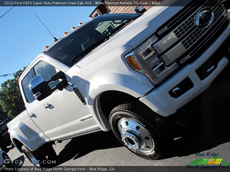 White Platinum Metallic Tri-Coat / Black 2019 Ford F450 Super Duty Platinum Crew Cab 4x4