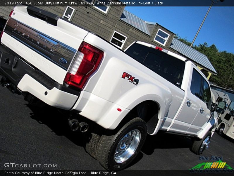 White Platinum Metallic Tri-Coat / Black 2019 Ford F450 Super Duty Platinum Crew Cab 4x4