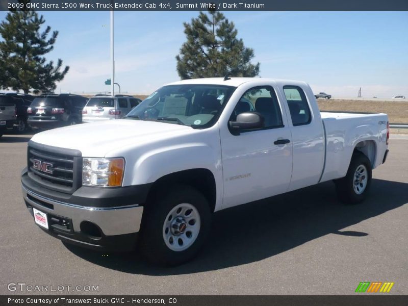 Summit White / Dark Titanium 2009 GMC Sierra 1500 Work Truck Extended Cab 4x4