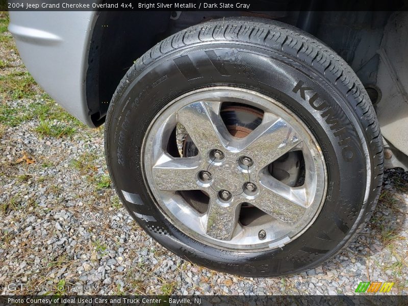 Bright Silver Metallic / Dark Slate Gray 2004 Jeep Grand Cherokee Overland 4x4