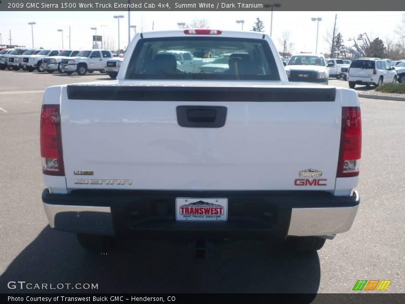 Summit White / Dark Titanium 2009 GMC Sierra 1500 Work Truck Extended Cab 4x4