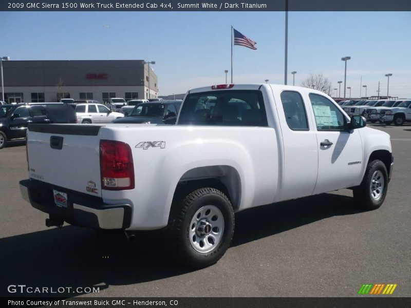 Summit White / Dark Titanium 2009 GMC Sierra 1500 Work Truck Extended Cab 4x4