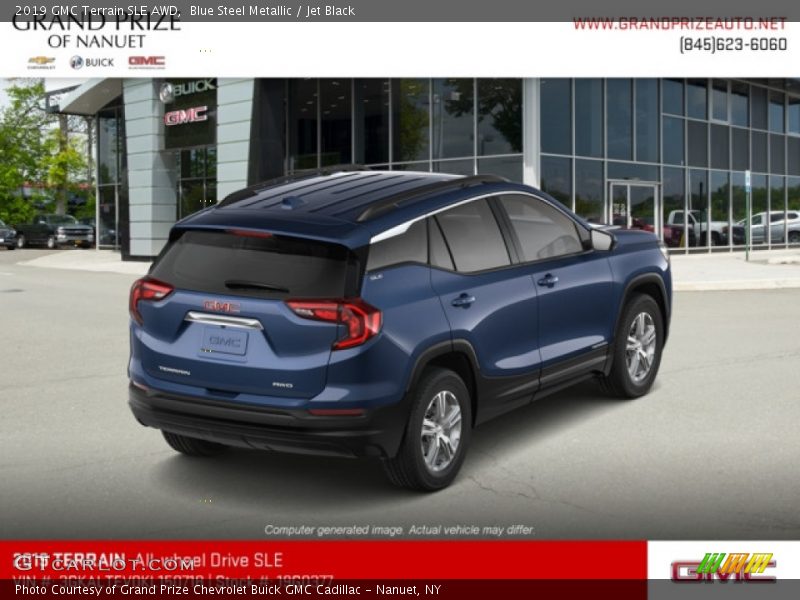 Blue Steel Metallic / Jet Black 2019 GMC Terrain SLE AWD