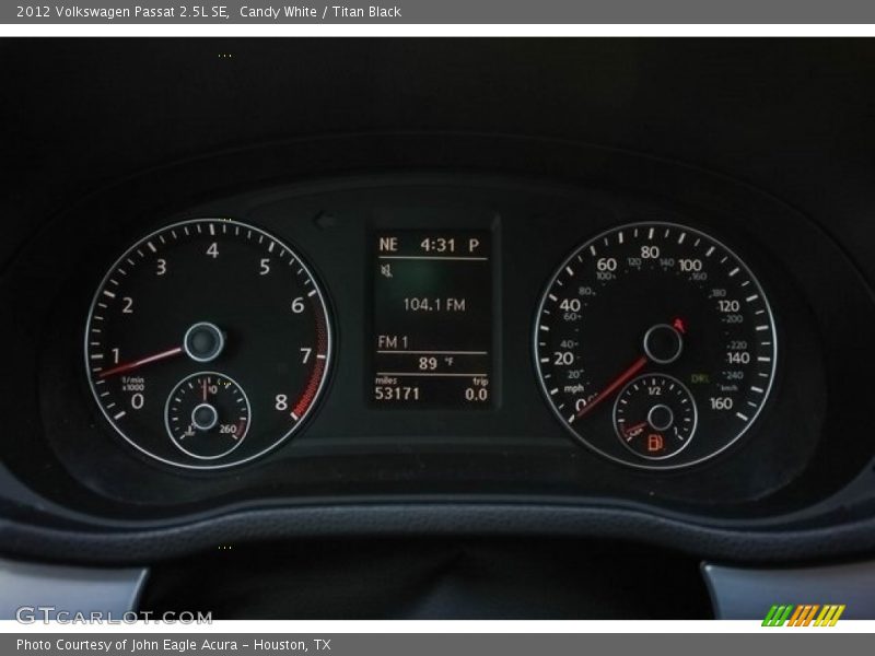 Candy White / Titan Black 2012 Volkswagen Passat 2.5L SE