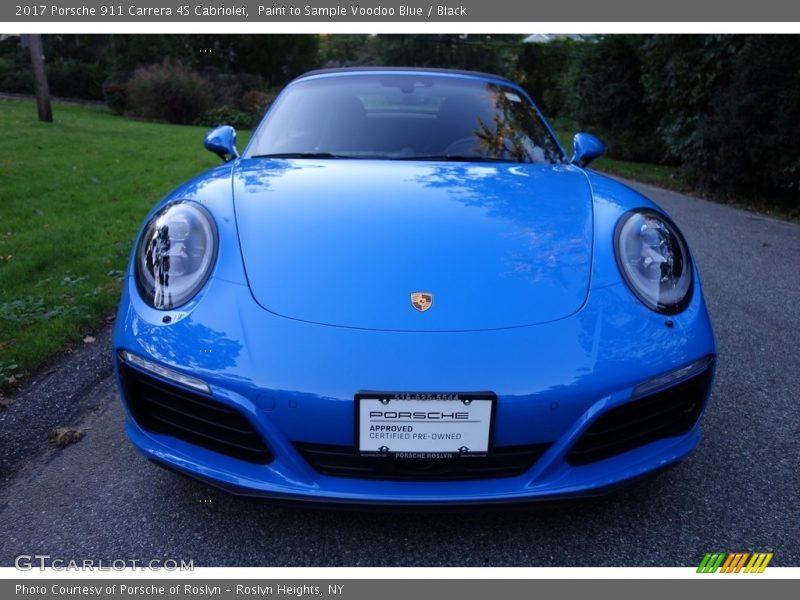 Paint to Sample Voodoo Blue / Black 2017 Porsche 911 Carrera 4S Cabriolet