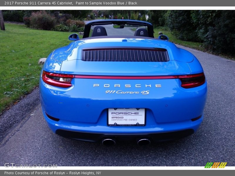 Paint to Sample Voodoo Blue / Black 2017 Porsche 911 Carrera 4S Cabriolet