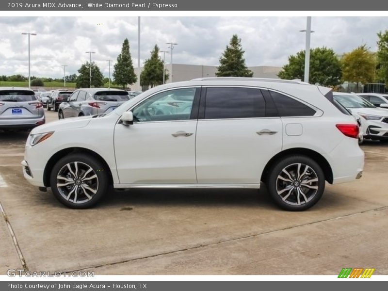 White Diamond Pearl / Espresso 2019 Acura MDX Advance