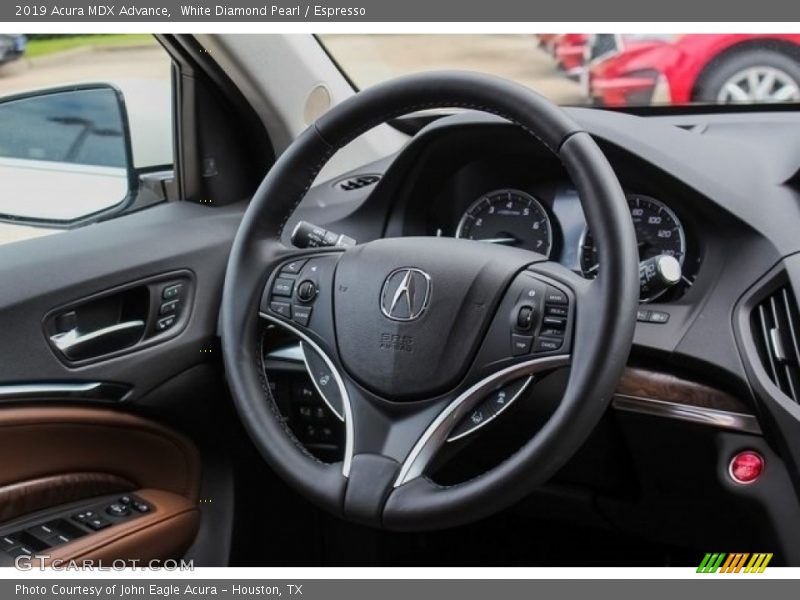 White Diamond Pearl / Espresso 2019 Acura MDX Advance