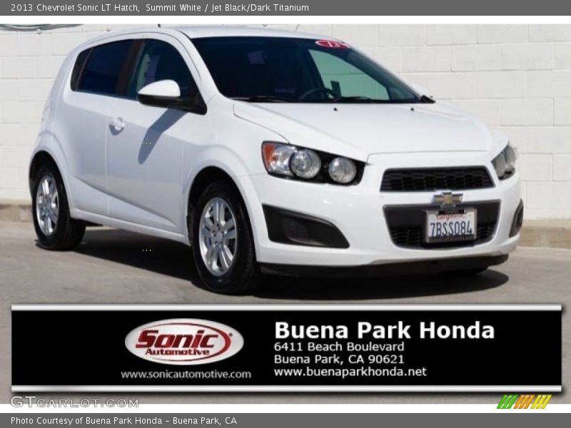 Summit White / Jet Black/Dark Titanium 2013 Chevrolet Sonic LT Hatch