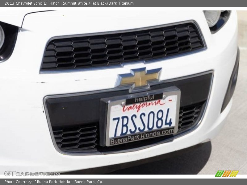 Summit White / Jet Black/Dark Titanium 2013 Chevrolet Sonic LT Hatch