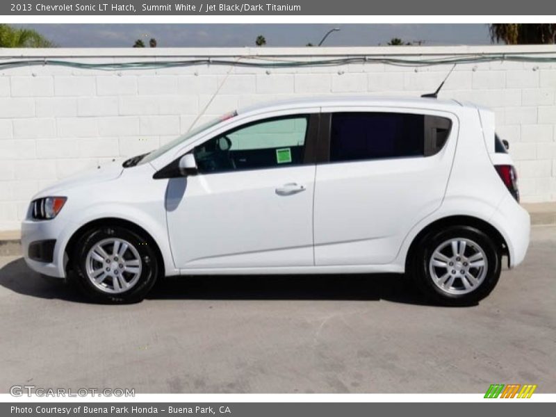 Summit White / Jet Black/Dark Titanium 2013 Chevrolet Sonic LT Hatch