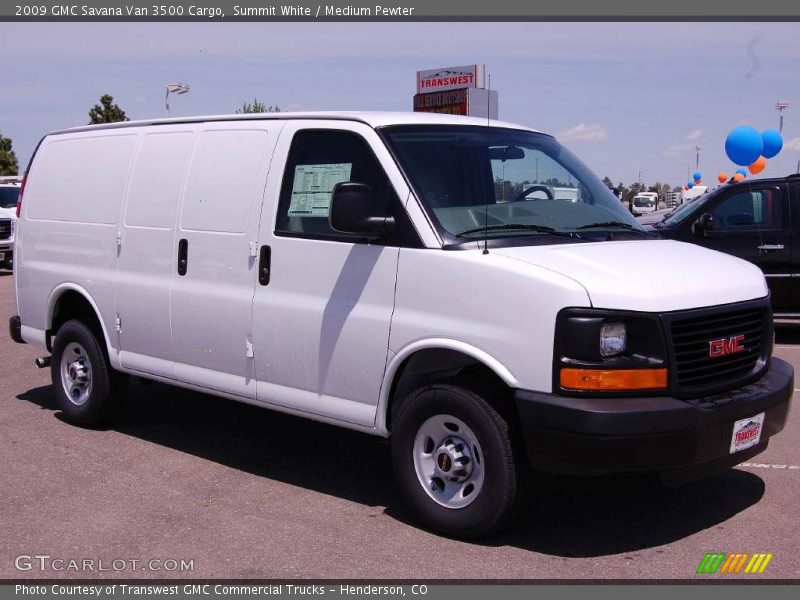 Summit White / Medium Pewter 2009 GMC Savana Van 3500 Cargo