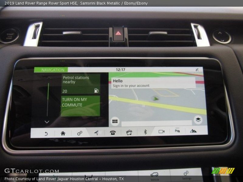 Navigation of 2019 Range Rover Sport HSE