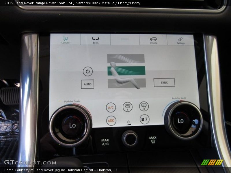 Controls of 2019 Range Rover Sport HSE