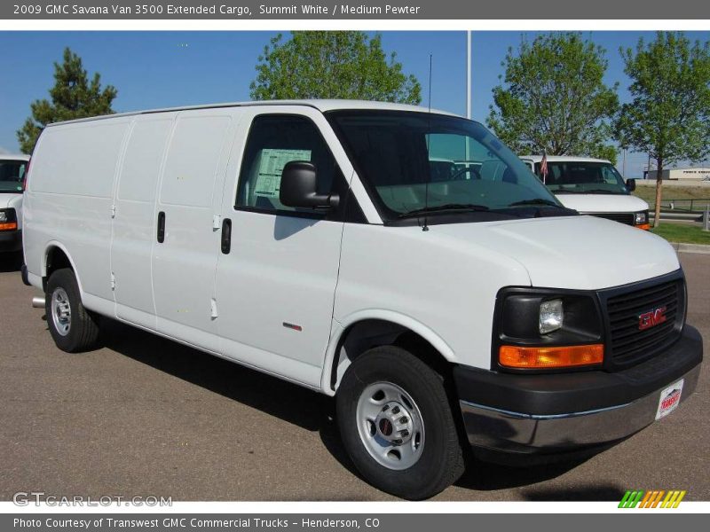 Summit White / Medium Pewter 2009 GMC Savana Van 3500 Extended Cargo