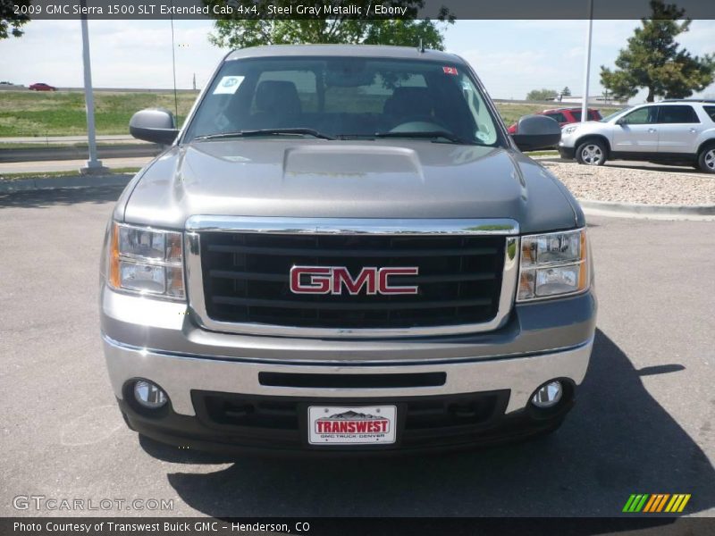 Steel Gray Metallic / Ebony 2009 GMC Sierra 1500 SLT Extended Cab 4x4