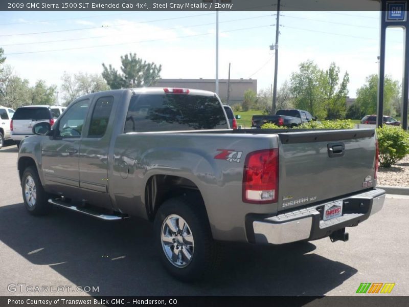 Steel Gray Metallic / Ebony 2009 GMC Sierra 1500 SLT Extended Cab 4x4