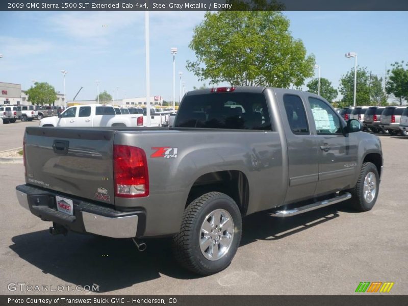 Steel Gray Metallic / Ebony 2009 GMC Sierra 1500 SLT Extended Cab 4x4