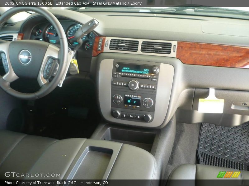 Steel Gray Metallic / Ebony 2009 GMC Sierra 1500 SLT Extended Cab 4x4