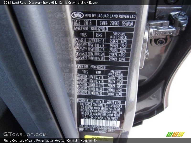 2019 Discovery Sport HSE Corris Gray Metallic Color Code 1AB