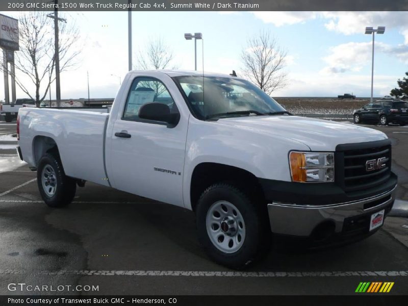 Summit White / Dark Titanium 2009 GMC Sierra 1500 Work Truck Regular Cab 4x4