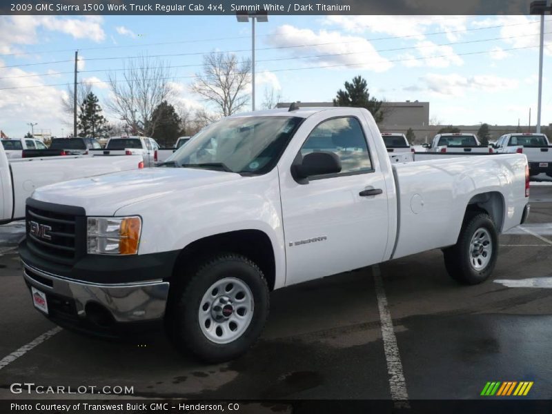 Summit White / Dark Titanium 2009 GMC Sierra 1500 Work Truck Regular Cab 4x4