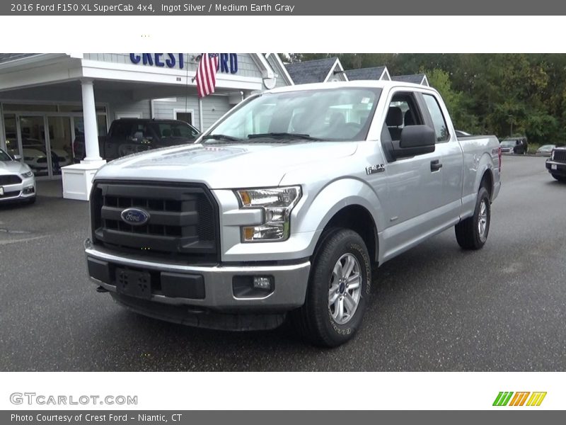 Ingot Silver / Medium Earth Gray 2016 Ford F150 XL SuperCab 4x4