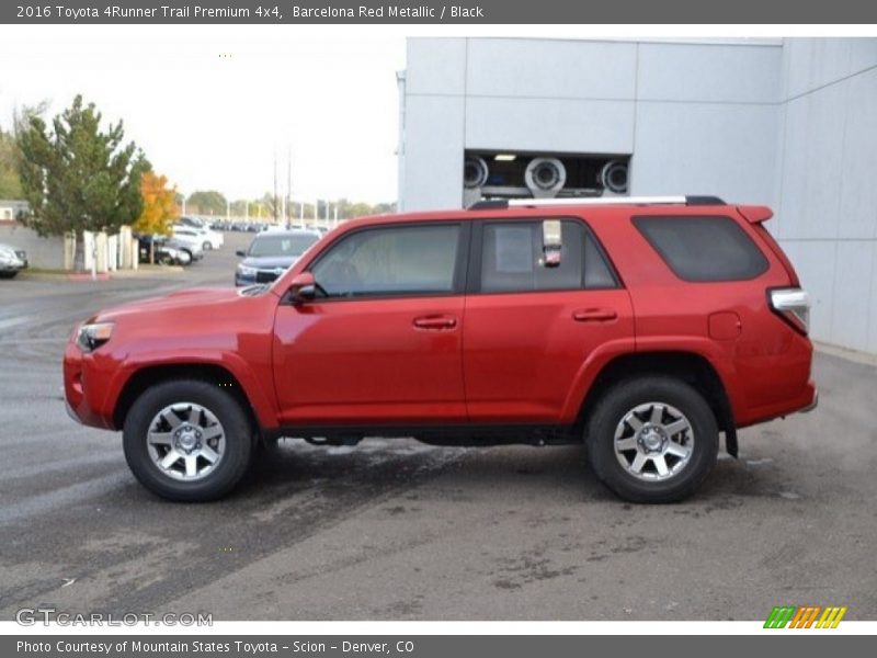 Barcelona Red Metallic / Black 2016 Toyota 4Runner Trail Premium 4x4