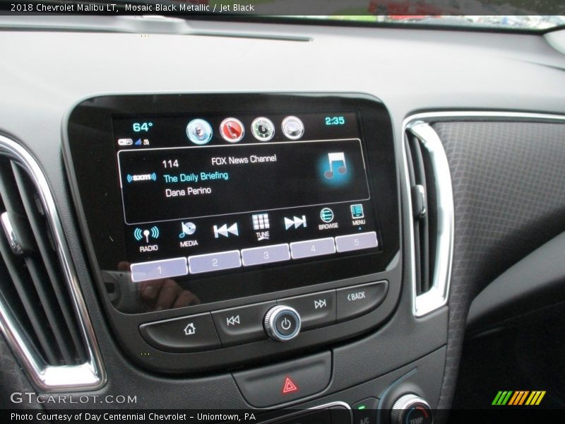 Mosaic Black Metallic / Jet Black 2018 Chevrolet Malibu LT