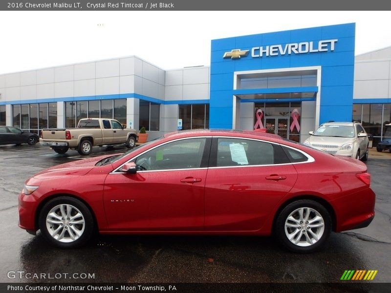 Crystal Red Tintcoat / Jet Black 2016 Chevrolet Malibu LT