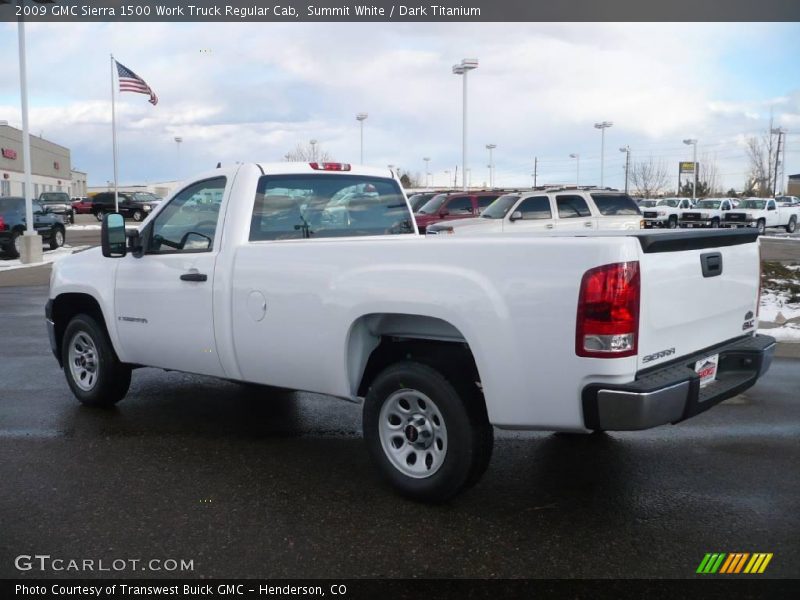 Summit White / Dark Titanium 2009 GMC Sierra 1500 Work Truck Regular Cab