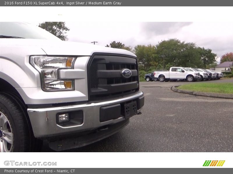 Ingot Silver / Medium Earth Gray 2016 Ford F150 XL SuperCab 4x4