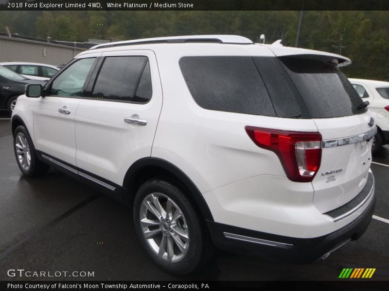 White Platinum / Medium Stone 2018 Ford Explorer Limited 4WD