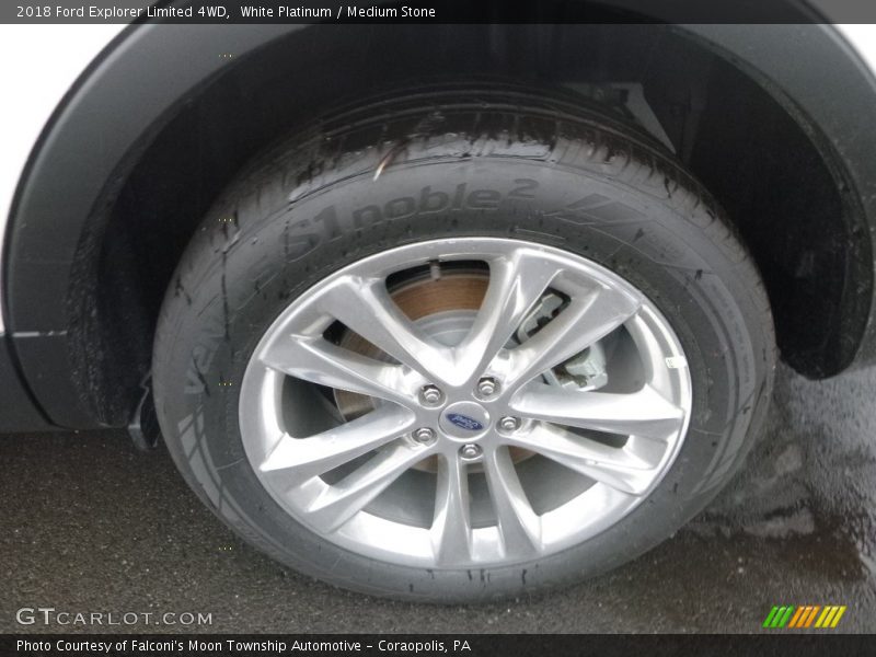 White Platinum / Medium Stone 2018 Ford Explorer Limited 4WD