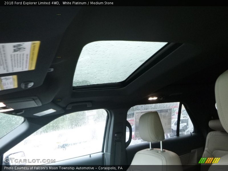 White Platinum / Medium Stone 2018 Ford Explorer Limited 4WD