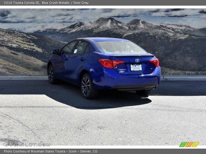 Blue Crush Metallic / Steel Gray 2019 Toyota Corolla SE