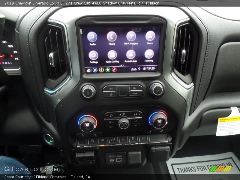 Shadow Gray Metallic / Jet Black 2019 Chevrolet Silverado 1500 LT Z71 Crew Cab 4WD