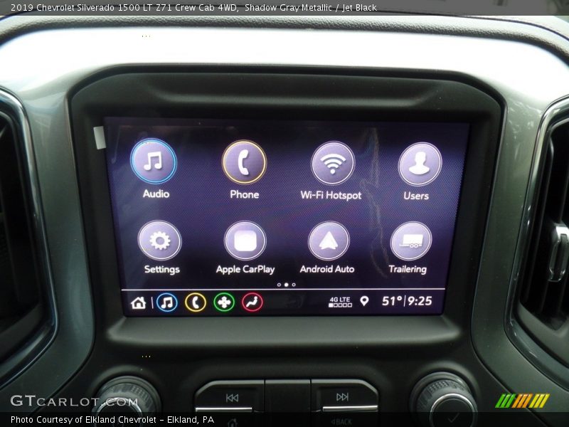 Shadow Gray Metallic / Jet Black 2019 Chevrolet Silverado 1500 LT Z71 Crew Cab 4WD