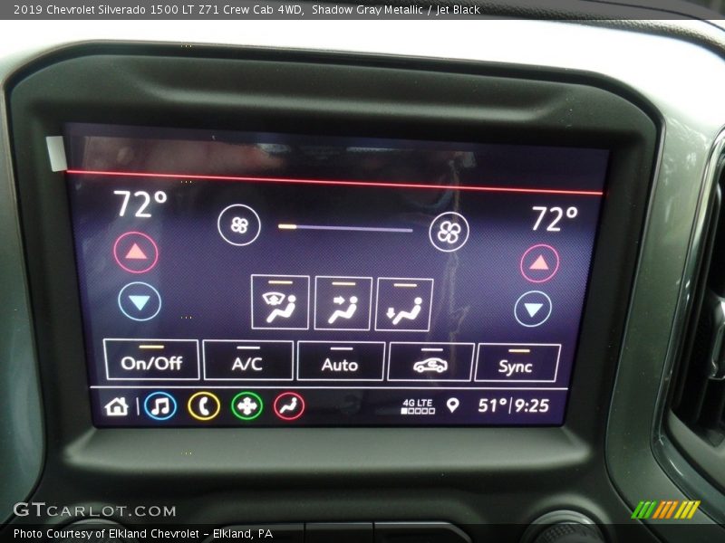 Shadow Gray Metallic / Jet Black 2019 Chevrolet Silverado 1500 LT Z71 Crew Cab 4WD