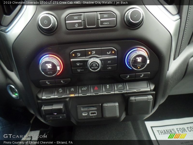 Shadow Gray Metallic / Jet Black 2019 Chevrolet Silverado 1500 LT Z71 Crew Cab 4WD