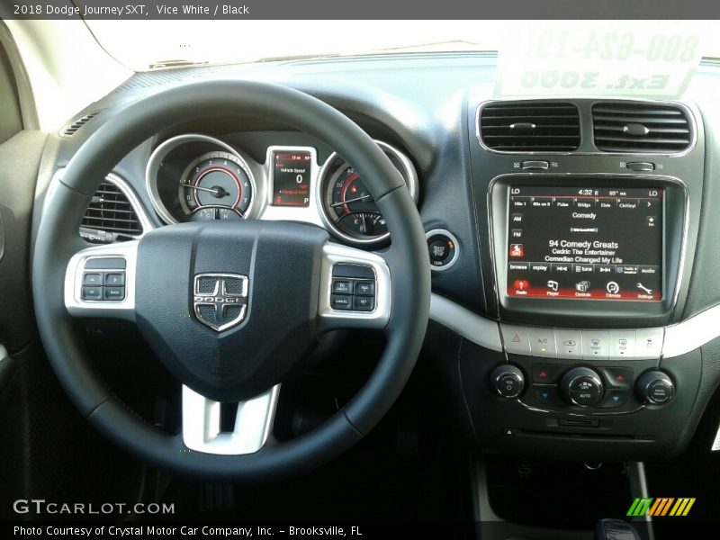 Vice White / Black 2018 Dodge Journey SXT