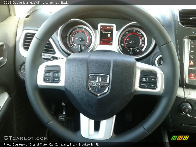 Vice White / Black 2018 Dodge Journey SXT