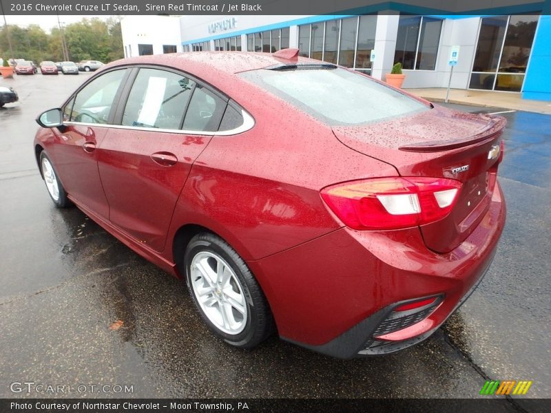 Siren Red Tintcoat / Jet Black 2016 Chevrolet Cruze LT Sedan