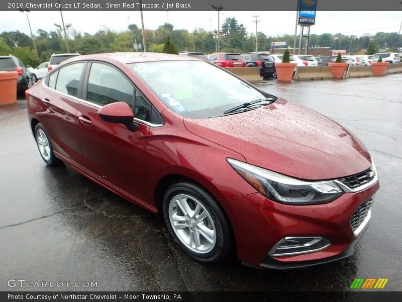 Siren Red Tintcoat / Jet Black 2016 Chevrolet Cruze LT Sedan