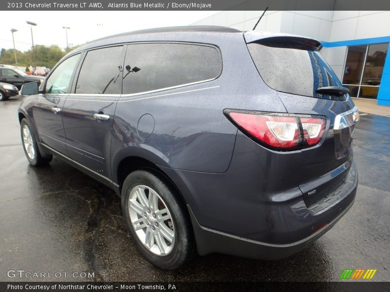 Atlantis Blue Metallic / Ebony/Mojave 2013 Chevrolet Traverse LT AWD
